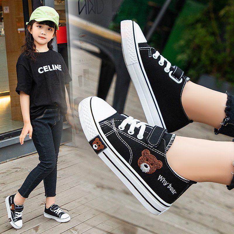 Giày Vải Trẻ Em, Đế Mềm, Giày Bé Gái, Giày Vải Mùa Lò Xo Và Mùa Thu, Mỏng, Thích Hợp Cho Học Sinh Mẫu Giáo, Giày Trắng, Hàng Mới Về Năm 2024 7