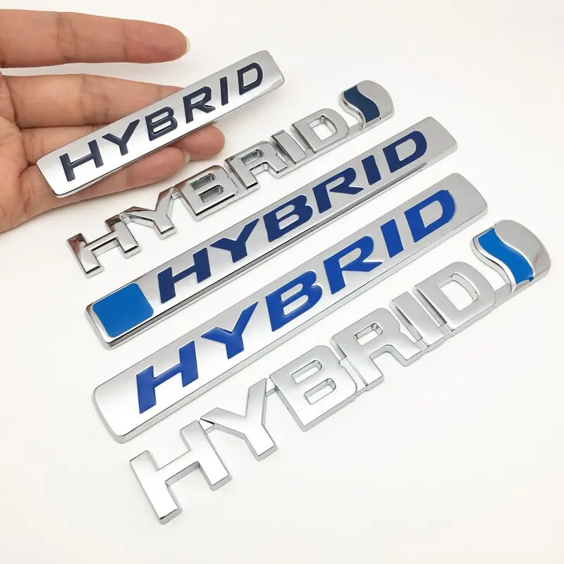 Nhãn Dán Logo Hybrid Kim Loại 3D, Decal Can Hiệu Ứng 3D, Biểu Tượng Cờ Hiệu Fender Bên Hông Xe Hơi, Thích Hợp Cho Xe Volkswagen, Honda Và Toyota, Tạo Kiểu Xe Hơi, Hàng Mới Về