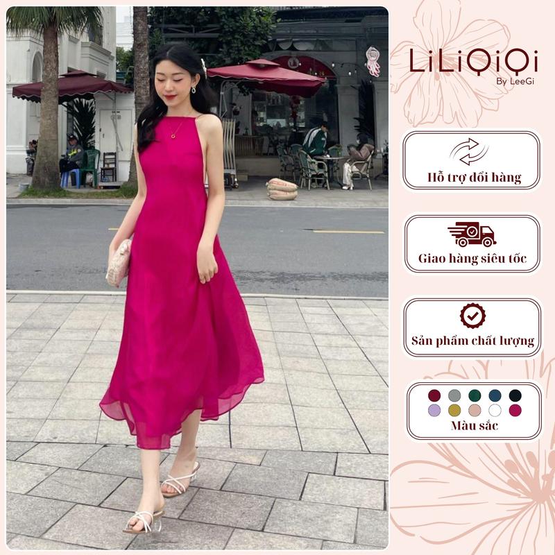 Váy Đi Biển Maxi Dáng Dài LiLiQiQi By Leegi Đầm Yếm Tơ Bọt Mềm Mượt Thướt Tha - Min603