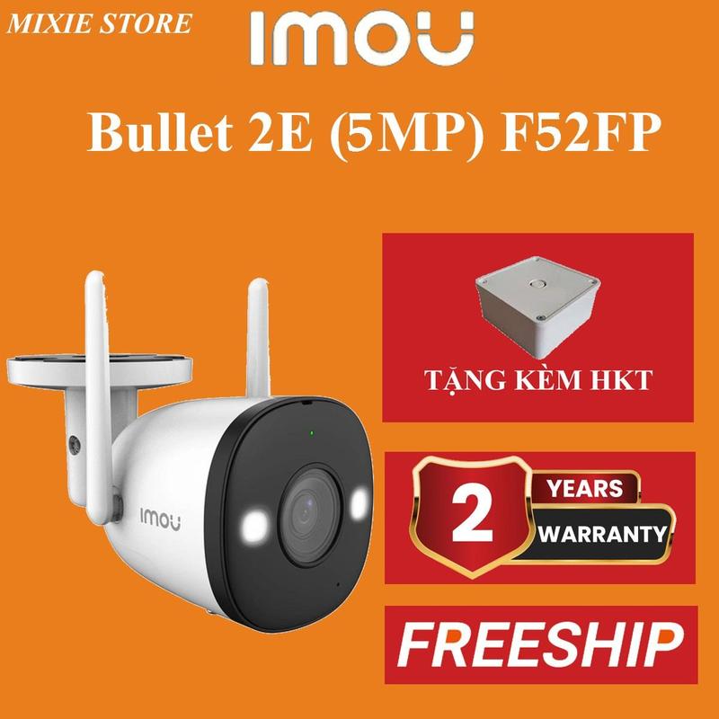 (SIÊU HOT) Camera IMOU BULLET 2E F52FP-5MP và F32FP-3MP I 4 chế độ màu ban đêm I Phát hiện chuyển động I Bảo hành 2 năm box  wifi camera  imou