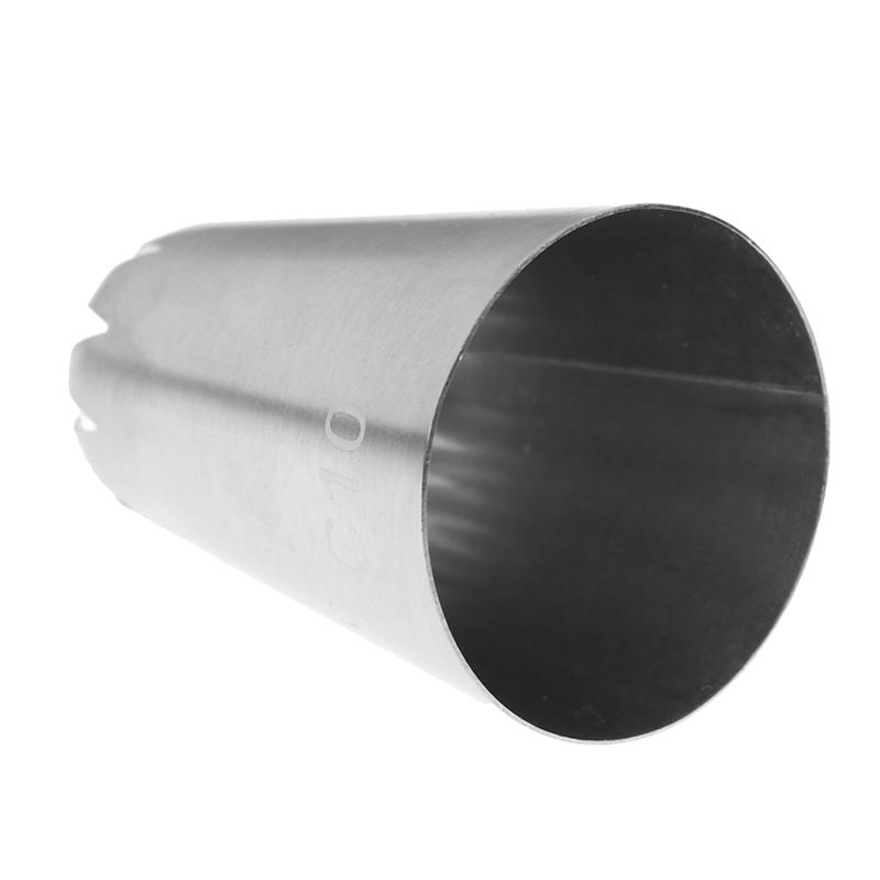 Product Introduction of #C10 Large Size Piping Nozzle Cake Cream Decor Icing Tips 10 Teeth Close Star 21