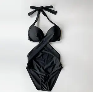 Swimsuit Bikini Monokini Baju Renang One-Piece Model Hollow Backless 8053