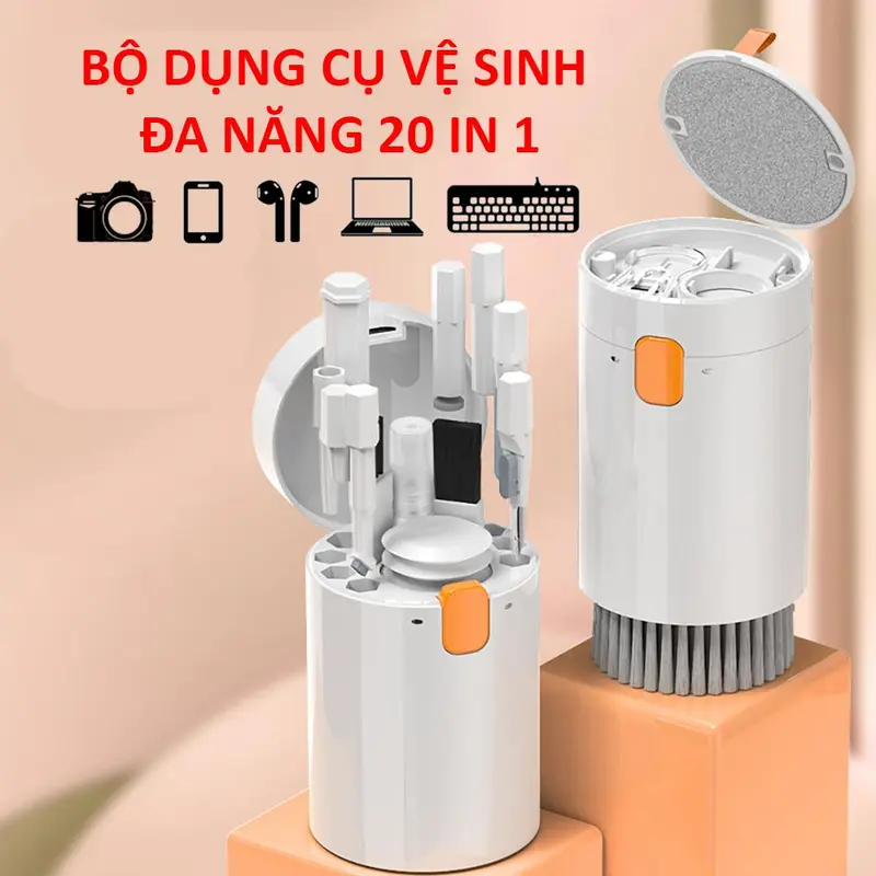 Bộ Dụng Cụ Vệ Sinh Laptop - Máy tính - Bàn Phím - Tai Nghe Đa Năng 20 in1 Tiện Dụng Chất Liệu Nhựa ABS Cao Cấp Nhỏ Gọn 0