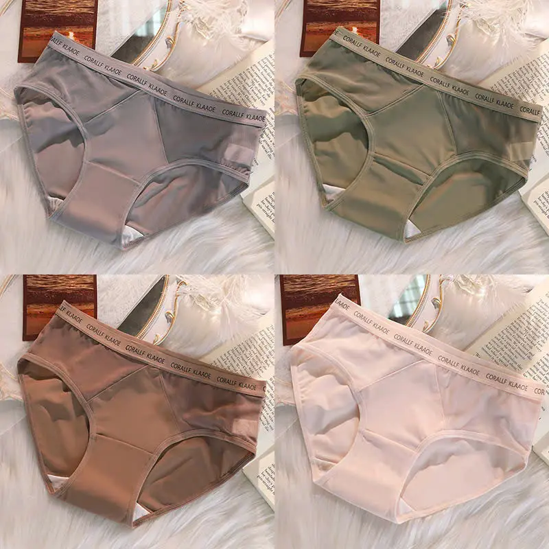 Set 10 Quần Lót Nữ Su Lạnh viền lưới cạp chữ khoẻ khoắn mát đẹp Woment 1