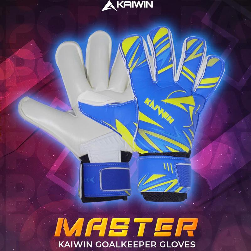 Găng Tay Thủ Môn Bắt Bóng KAIWIN MASTER Không Có Xương Ngón Tặng kèm quấn xốp