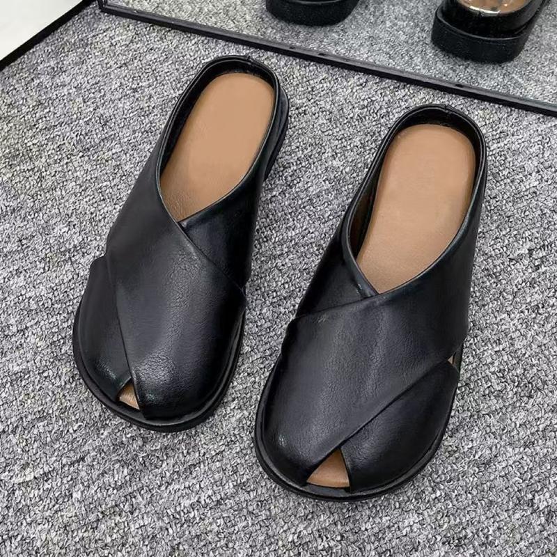 Product Introduction of Dép Bít Mũi Phong Cách Pháp, Đế Bệt, Nhẹ, Phong Cách Thanh Lịch, Dép Ngoài Trời, Giày Nữ, Sục, Màu Hỗn Hợp, Hàng Mới Về 2025, Thiết Kế Bít Mũi 24