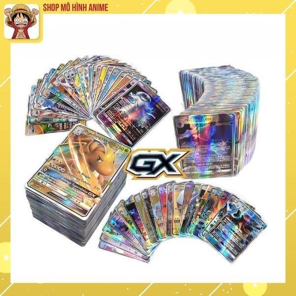  Bộ 100 Thẻ Bài Pokemon Tiếng Anh GX VSTAR Vmax lấp lánh 3D 