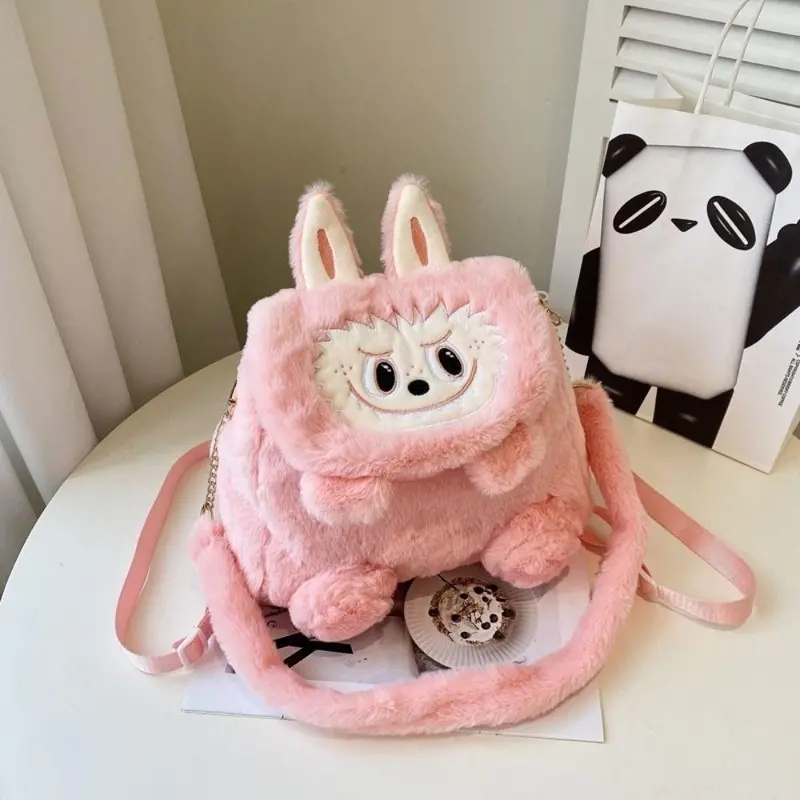 Balo 2in1 Hình Labubu Dễ Thương Có Dây Đeo Chéo - Balo Đeo Vai - Backpack 7