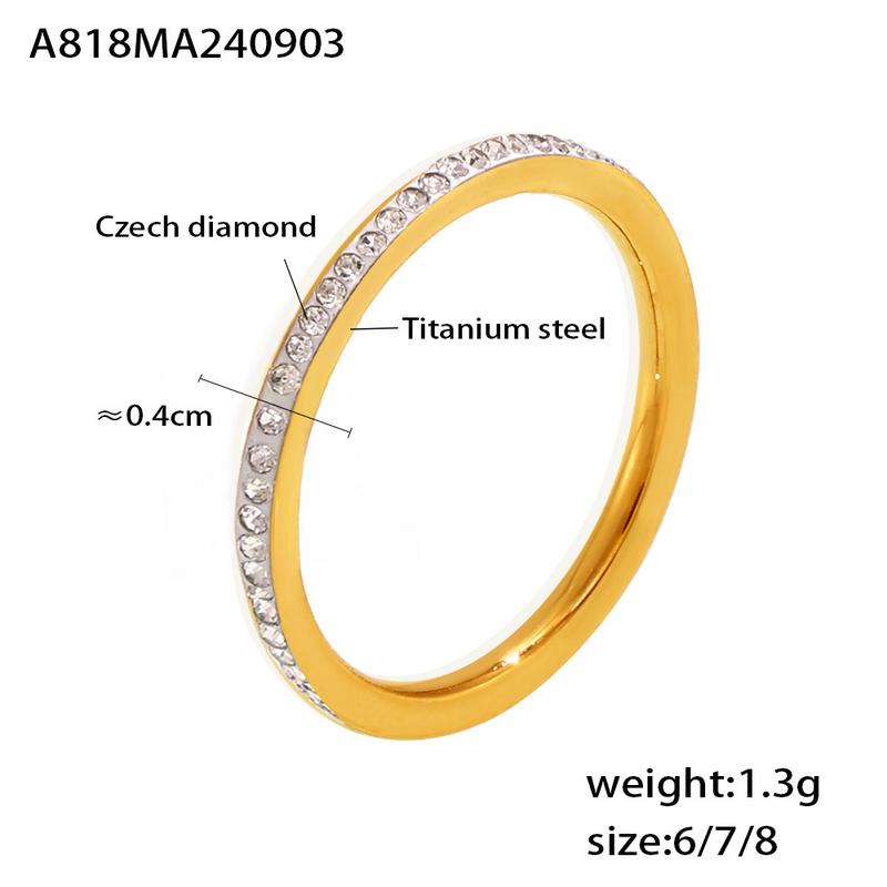Product Introduction of New Simple Ring Ins Style Minimalist Stacked Ring Women's Jewelry Accessories 1