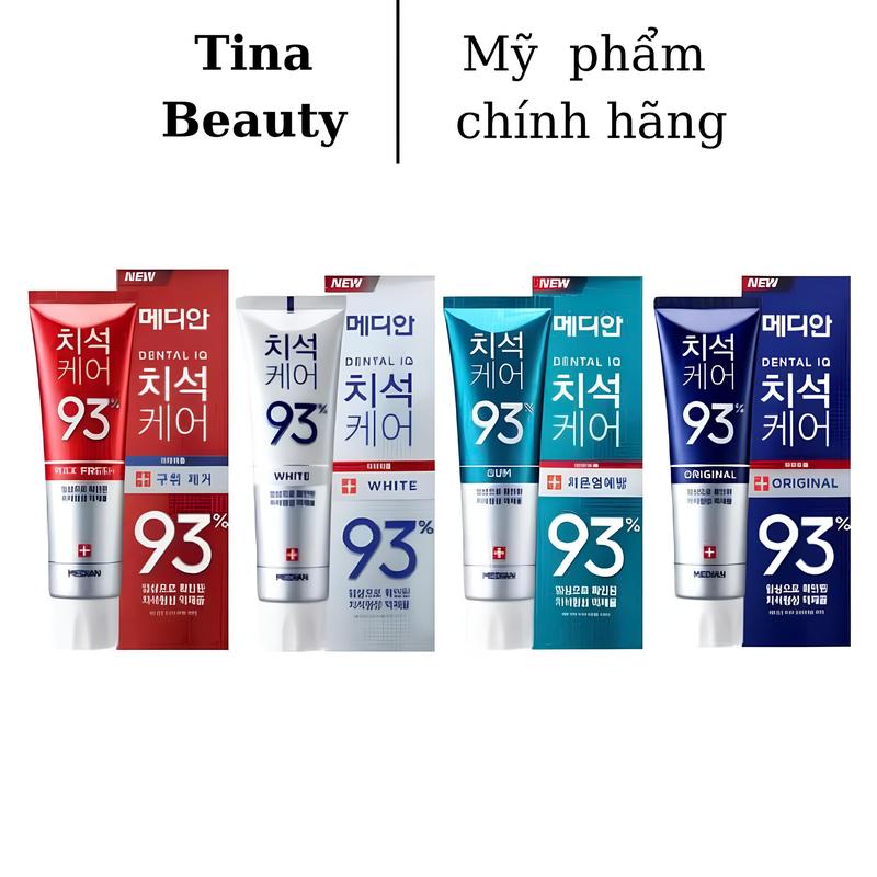  COMBO 4 Tuýp Kem Đánh Răng Median 93% Hàn Quốc  120g x 4 tuyp  Women 