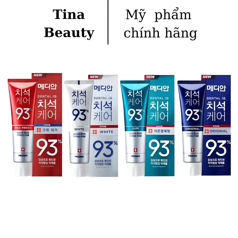 COMBO 4 Tuýp Kem Đánh Răng Median 93% Hàn Quốc (120g x 4 tuyp) Women 0