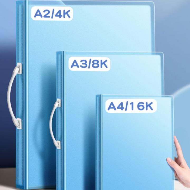 Bìa nhựa File lá A3 44*32.5*2 cm - A2 59.5*42.5 cm Clear Book nhiều màu đủ loại 30 lá 60 lá bìa lá a3 đựng ảnh tranh vẽ