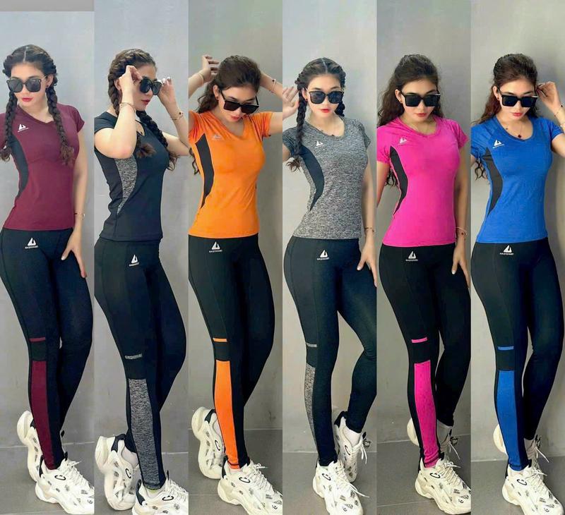 Bộ Đồ Dài Thể Thao Chất Thun Lạnh Co Giãn Thấm Hút Thể Dục Thể Thao Gym Yoga Hoạt Động Hằng Ngày Tập Gym Chạy Bộ Sport Tập Yoga 2