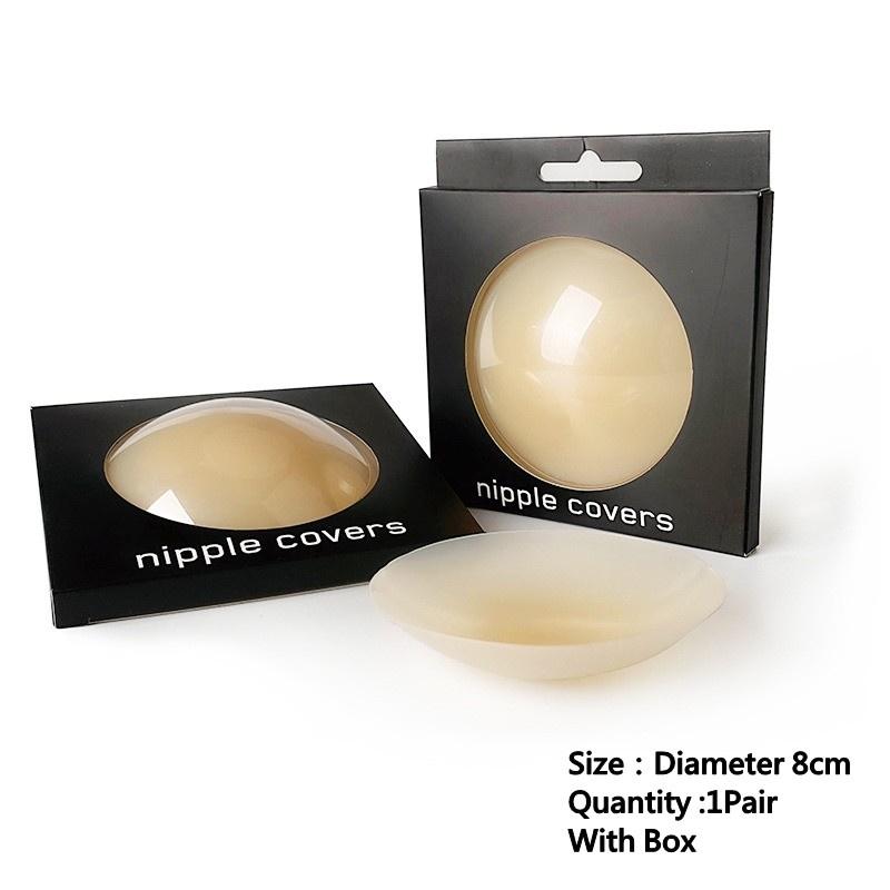 Product Introduction of Self Adhesive Silicone Nipple Cover / Reusable Breast Petals Lift Invisible Pasties Bra /Invisible Nipple Pasties Stickers with Box 54