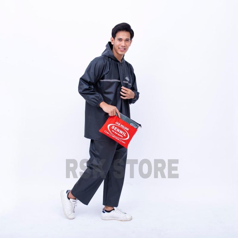 Product Introduction of Senwil Jas Hujan Setelan Pria Wanita RAINCOAT Motor Original Bahan PVC 0,25 Tebal Anti Rembes 9