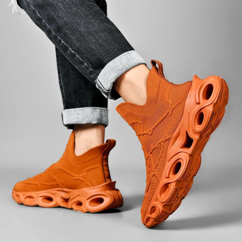 Custom Blade Sole Super SoftCasual Sock Sneakers Blank Mesh Hoogte Toenemende Sport Wandelen Hardloopschoenen voor Heren Trainers Schoenen Sportschoenen Hardloper_voghion.com
