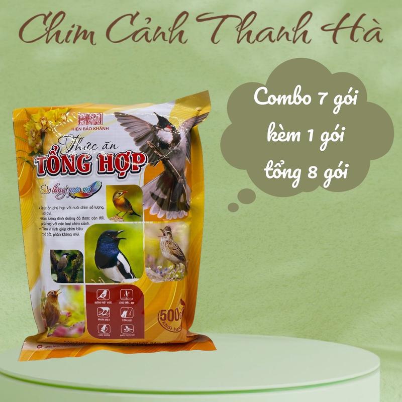 7 Gói Tặng 1goi = 8 Gói Cám Tổng Hợp Hiển Bảo Khánh - Cám Chim Tổng Hợp - Thức Ăn Chim Cảnh thương hiệu Hiển Bảo Khánh