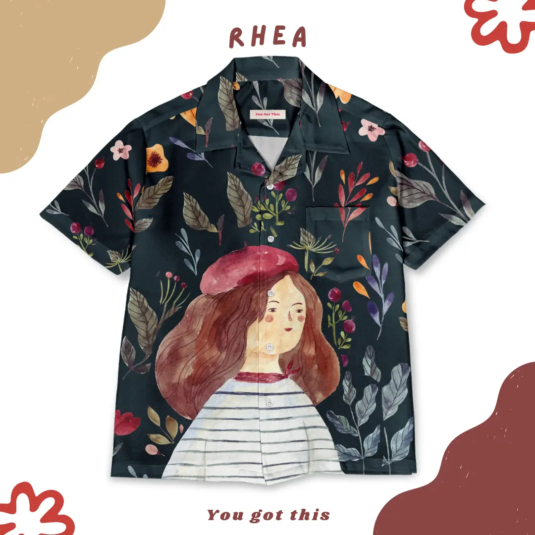 YGT OFFICIAL - Kemeja Fullprint Oversized Pattern Abstract - RHEA Baju Casual Printing