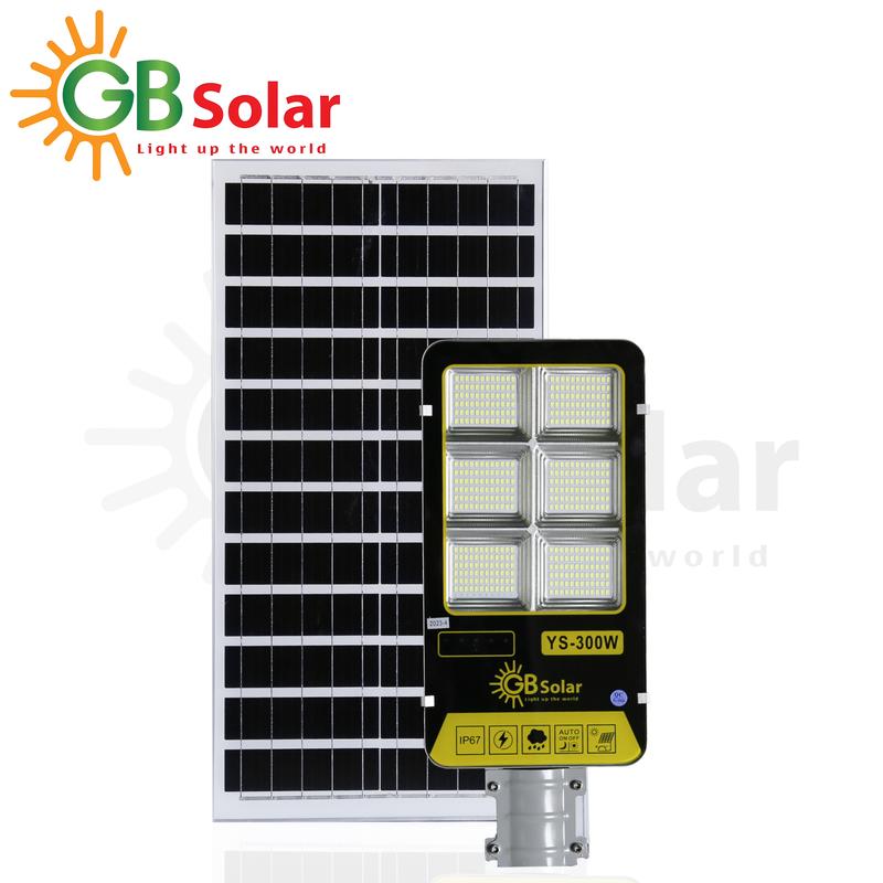 Đèn Năng Lượng Mặt Trời Bàn Chải 100W, 200W, 300W, 400W, Vỏ Nhôm Nguyên Khối, Hàng Chính Hãng Công Ty GB Solar Bảo 3 Năm + Tặng Đèn Chống Trộm Năng Lượng 190k dentru congnangluong đèn  năng 4