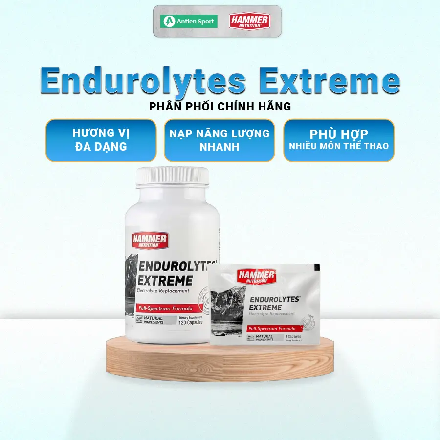 Muối Bù Điện Giải Hammer Endurolytes's Extreme - bù nước và muối khoáng, phục hồi cơ thể