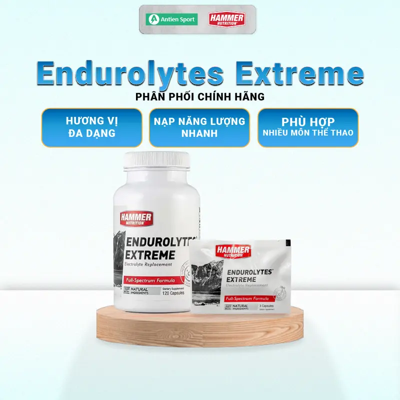 Muối Bù Điện Giải Hammer Endurolytes's Extreme - bù nước và muối khoáng, phục hồi cơ thể 0