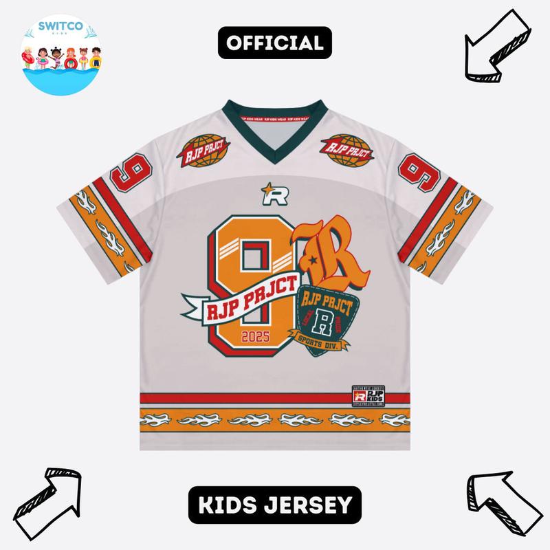 SWITCO | Kaos Jersey Anak Number 99 Laki Laki Bahan DryFit Brazil Full Printing Casual Rugby Retro Streetwear Vintage Hockey Perempuan 0