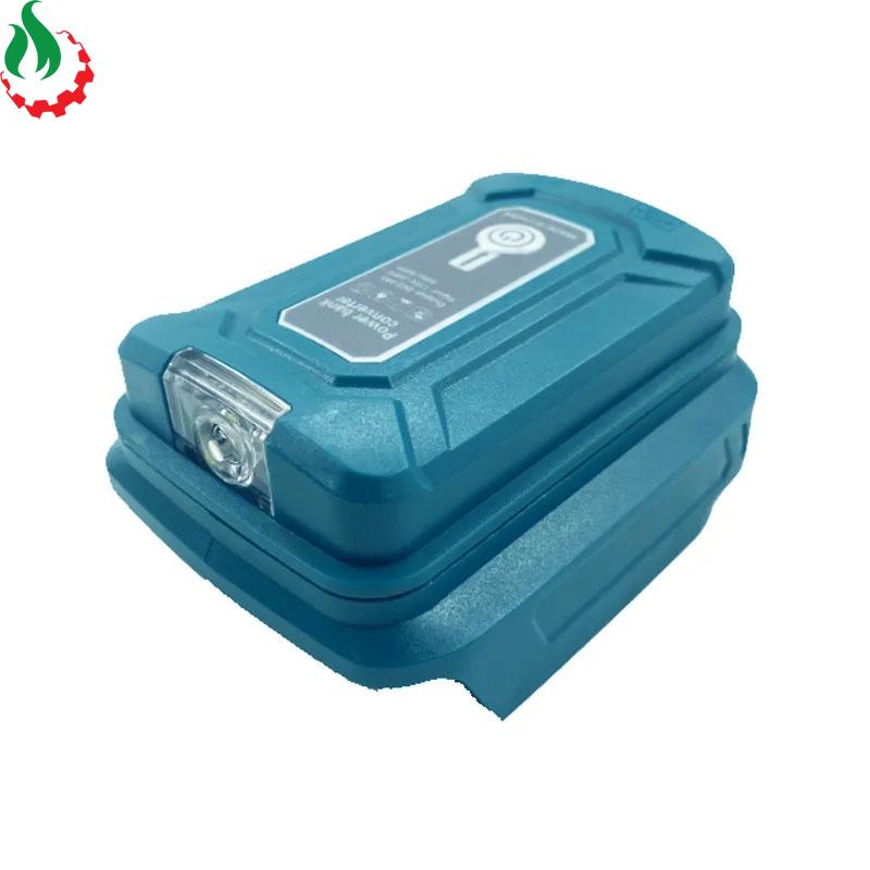 Đế chuyển pin Makita 18V sang USB 5V có đèn LED (Xanh)
