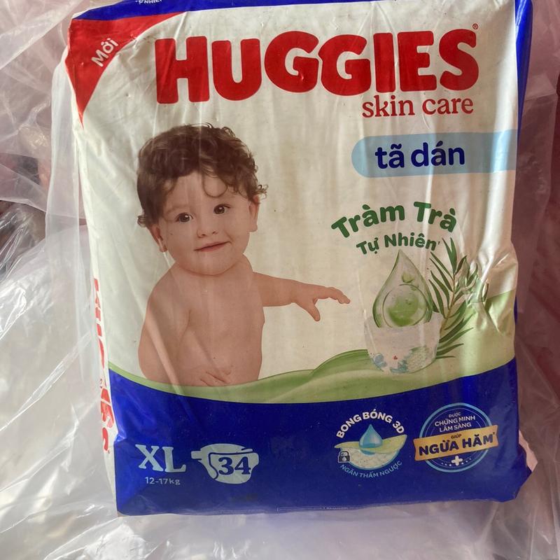 Bỉm dán huggies tram trà newbo S M L Cho Bé