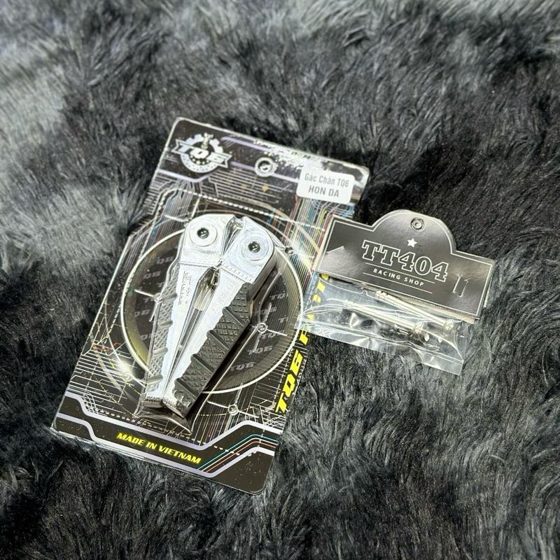 Gác chân TQ6 nhôm CNC nguyên khối cho xe Honda, tặng chốt xỏ gác chân inox304