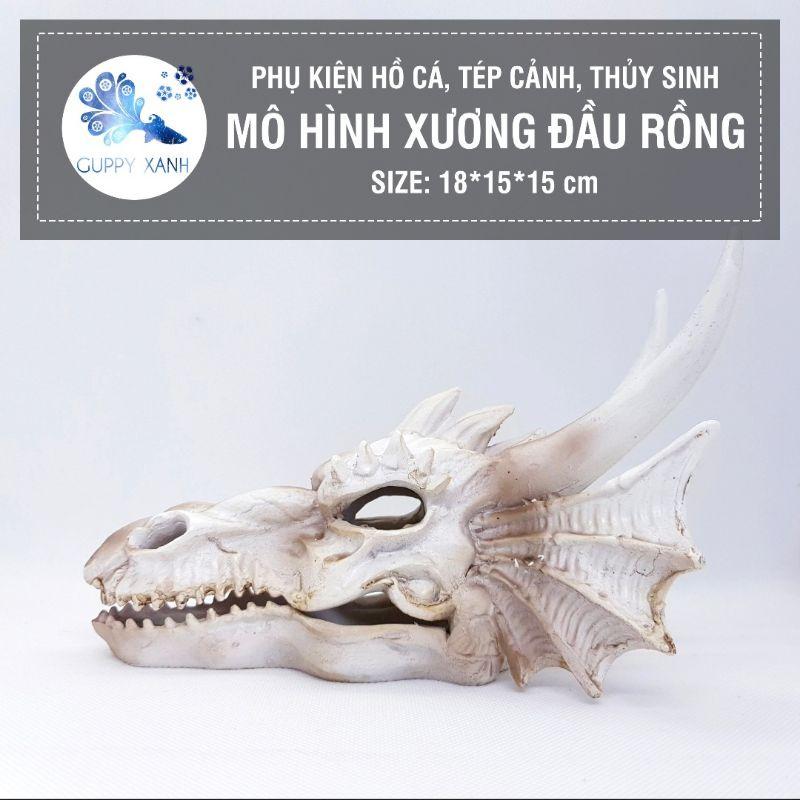 Đồ trang trí đầu lâu rồng trang trí bể cá lóc , hồ thủy sinh 2