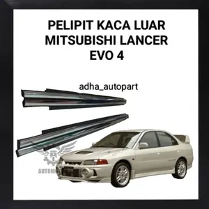 karet pelipit kaca pintu luar Mitsubishi Lancer Evo CK4