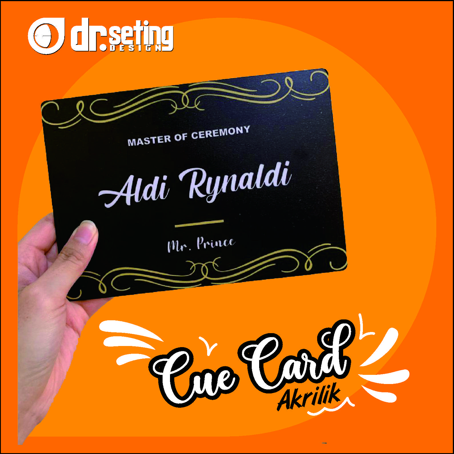 (PREE ORDER) CUE CARD MC AKRILIK / Q CARD PEMBAWA ACARA Stiker Besi ...