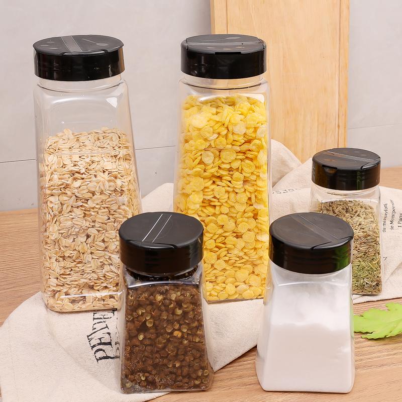 Product Introduction of Clear Spice Bottle Seasoning Bottle 900/270ML Salt Pepper Shaker Container Barbecue Condiment Jar Kitchen Storage Gadget 22