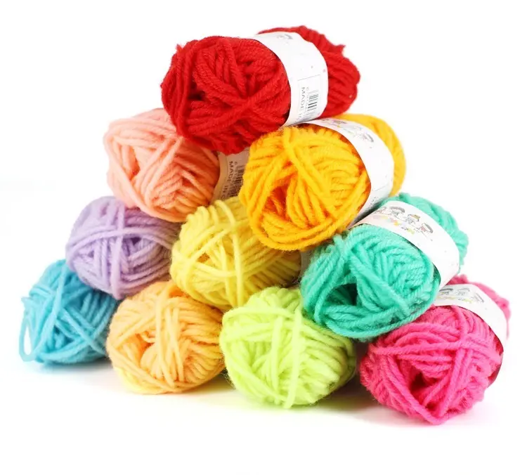Set cuộn len 12 màu để làm đồ thủ công handmade trang trí làm đồ chơi mầm non DIY sáng tạo đa dạng 1