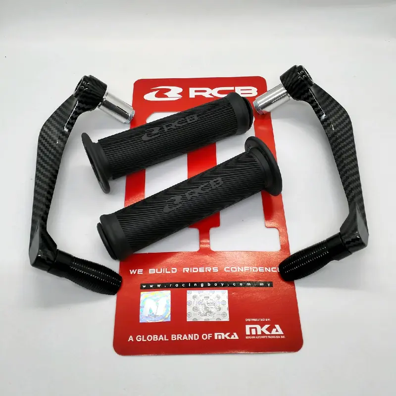 PAKET VARIASI MOTOR PROGUARD KARBON SABIT PLUS + HANGRIP RCB HG55/HG66 HITAM 0