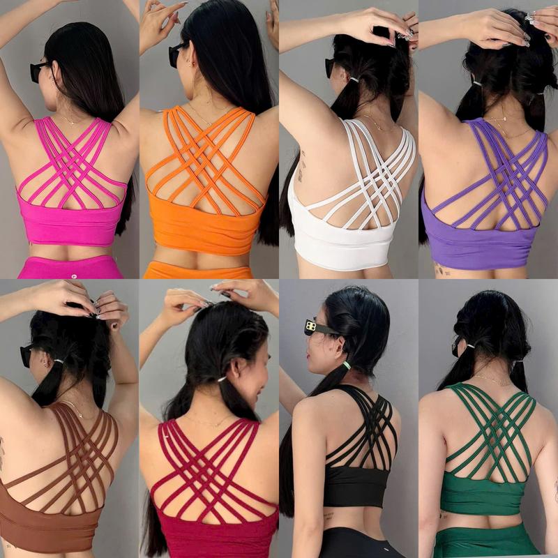 Áo Bra Thể Thao Tập Gym Yoga Aerobic Pickleball 8 Dây Nâng Đỡ Vòng 1 KÈM MÚT Chất Thun Lạnh Sport Tập Thể Dục 2