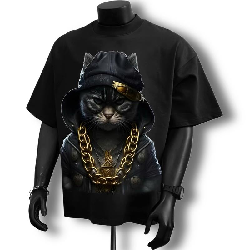 Áo Thun Nam Nữ Chất Cotton 1OO% Mềm Mịn Phông Basic Cổ Tròn Top Menswear MÈO NGẦU