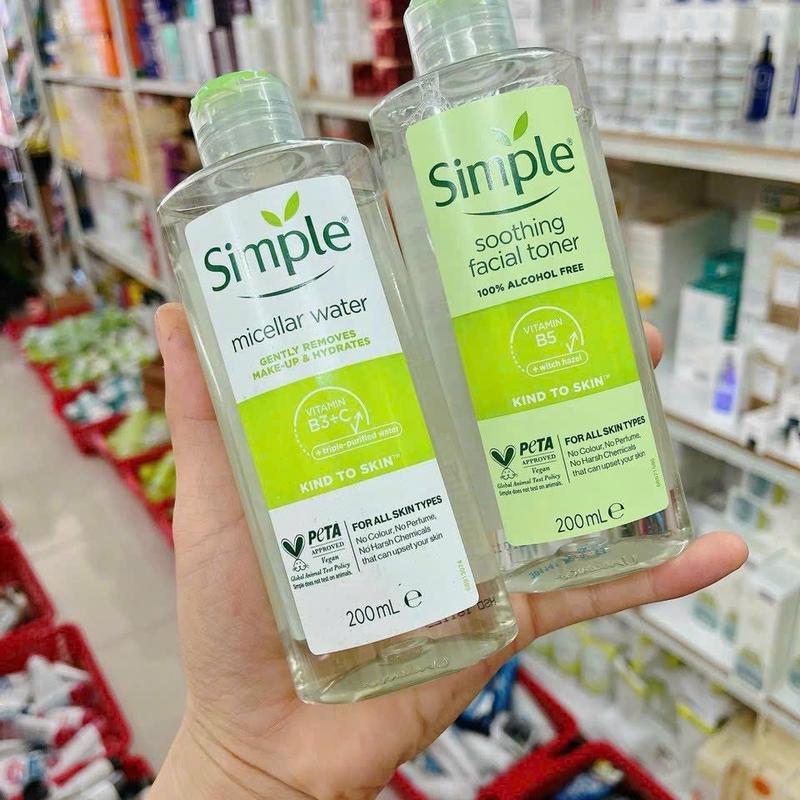 Nước tẩy trang SIMPLE cho mọi loại da , da nhạy cảm , không cồn ...