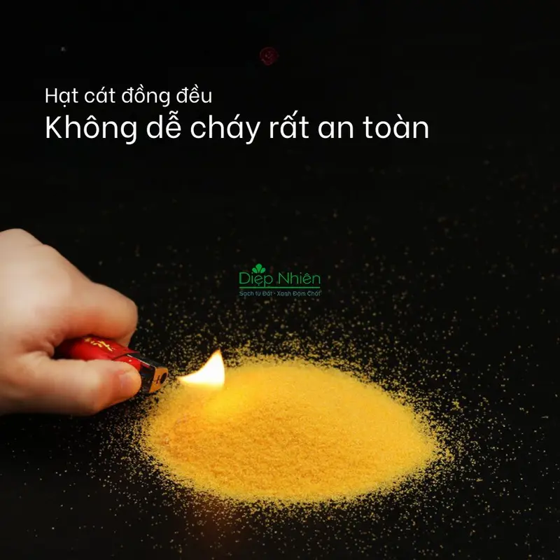 [ 05 Kg ] Cát thay lư hương màu vàng trang trí bát hương bàn thờ 2