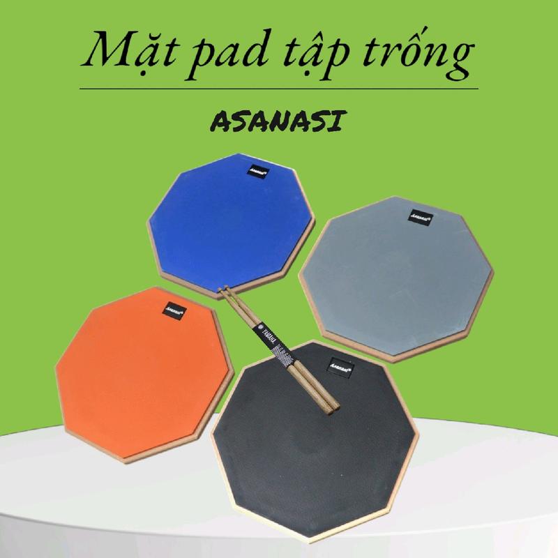  Mặt Pad tập trống Asanasi 12 inch  tặng dùi trống  