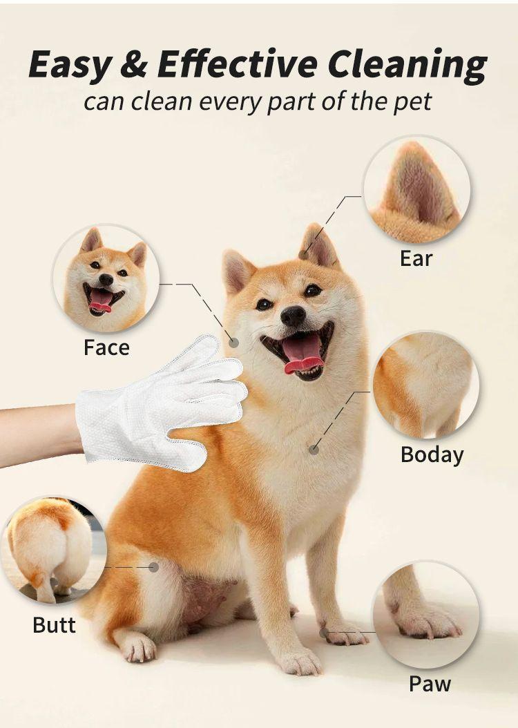 Product Introduction of Pet Grooming Glove Wipes,6gloves/pack  Extra Thick Pet Training Pads   Super Absorbent Puppy Pee Pads   Leak-Proof Disposable Dog Cat Urine Pad 11