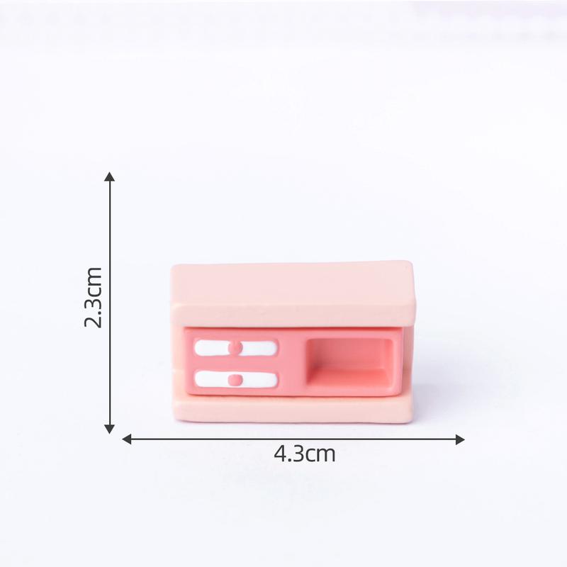 Miniature Landscape Creative Cute Living Room Sofa Pink Dollhouse DIY Decoration Accessories Miniature Mini Ornaments 3