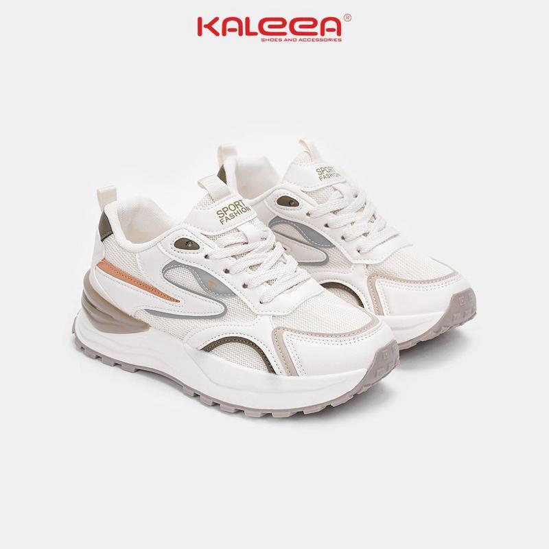 [Hỏa Tốc] Kaleea T115 - Giày Thể Thao Nữ PhốI Màu Đi Êm, Sneaker Đế Cao 4cm giày  dây giày  thể  thao  nữ 3