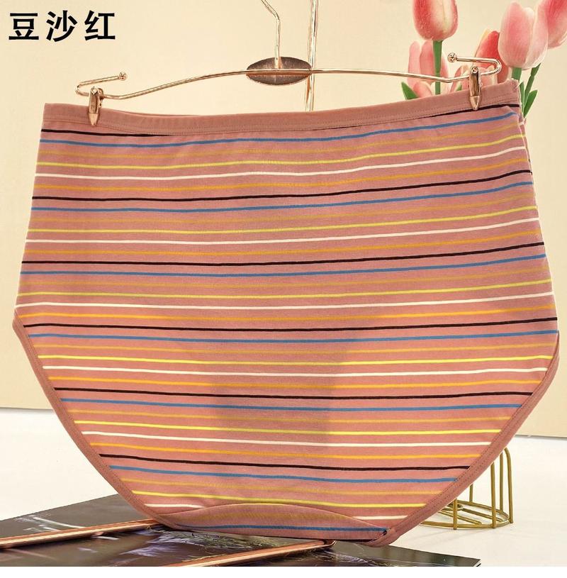 Product Introduction of Đồ Lót Nữ Sọc Đầy Màu Sắc, Cotton Nguyên Chất, Thoáng Khí, Dành Cho Phụ Nữ Trung Người Già Và Cao Tuổi, Ngoại Cỡ, Dáng Rộng Vừa Vặn, cạp vừa, Quần Lót Tam Giác, 100kg, Bộ Sưu Tập Năm 2025 [1559 Yêu Thích] 11