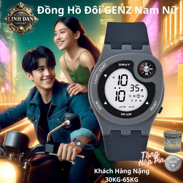 [DIRAY 2323L] Đồng Hồ Nam Nữ Gen Z Kiểu La Bàn | Điện Tử Thể Thao – Đèn LED – Chống Nước 30M | Phù Hợp Học Sinh & Sinh Viên | Thiết Kế Cá Tính, Năng Động