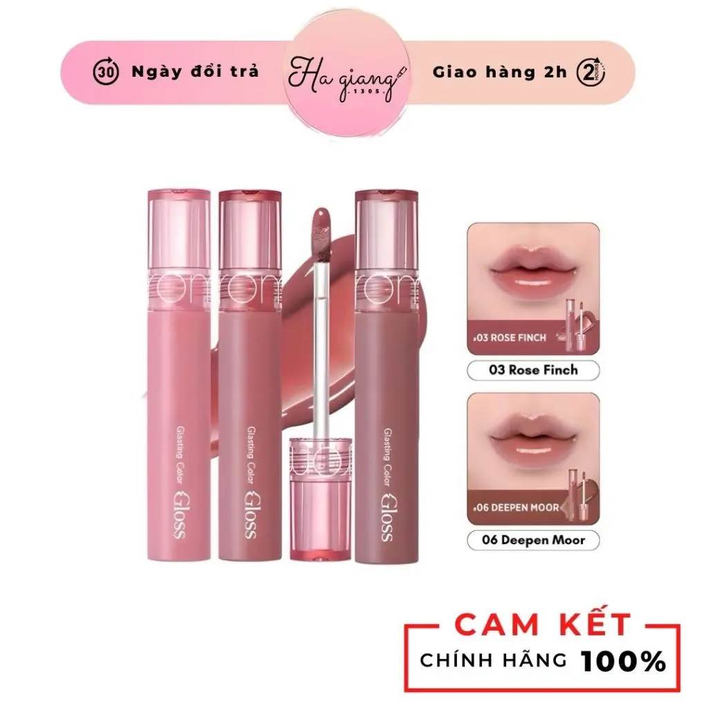 Son Tint Bóng Glasting Color Gloss Lâu Trôi, Căng Mọng Đôi Môi 2,3,4,5,6