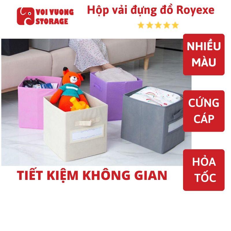 Hộp vải đựng đồ xuất Mỹ ROYE VOI VUÔNG 1
