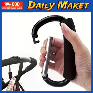 Jumbo Stroller Hook Carabiner Aluminium Gantungan Pengait Kereta Dorong Tas Belanja Dan Travel Organizer