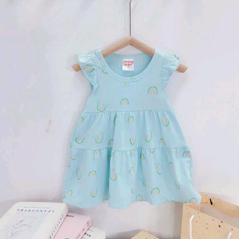 Váy cánh tiên chất cotton xuất dư Sài Gòn dáng xoè 3 tầng với nhiều hoạ tiết xinh yêu dành cho bé gái 5
