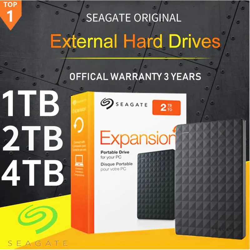 Seagate 1TB/4TB Hardisk Eksternal 2.5" Portable External Harddisk USB 3.0 HDD Untuk PC/Laptop Eksternal Hardisk 2